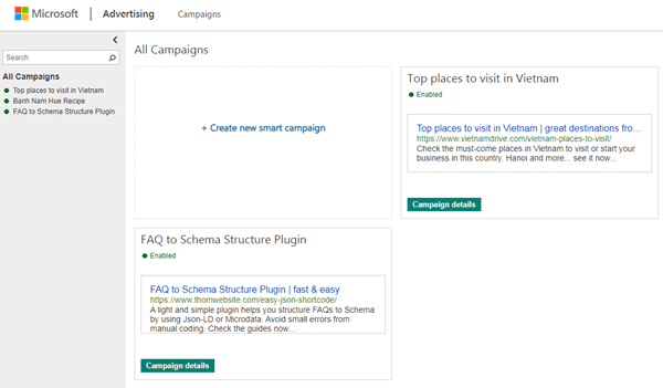 manage bing ads