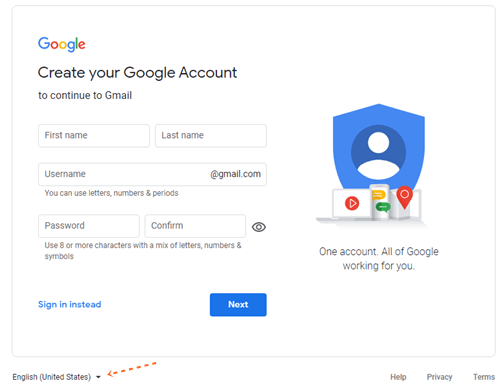 create gmail account