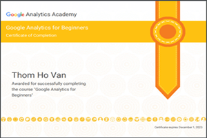 Google Analytics Certificate